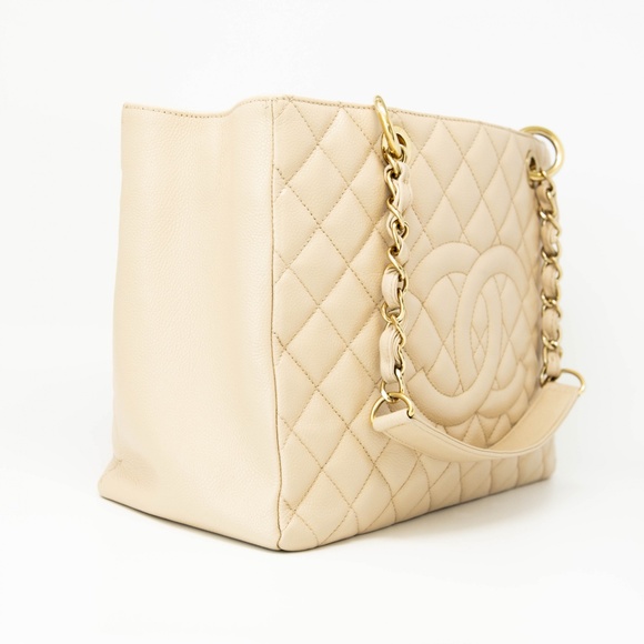 Chanel Caviar GST Grand Shopping Tote Bag Beige - Picture 2 of 14